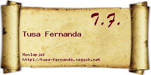 Tusa Fernanda névjegykártya